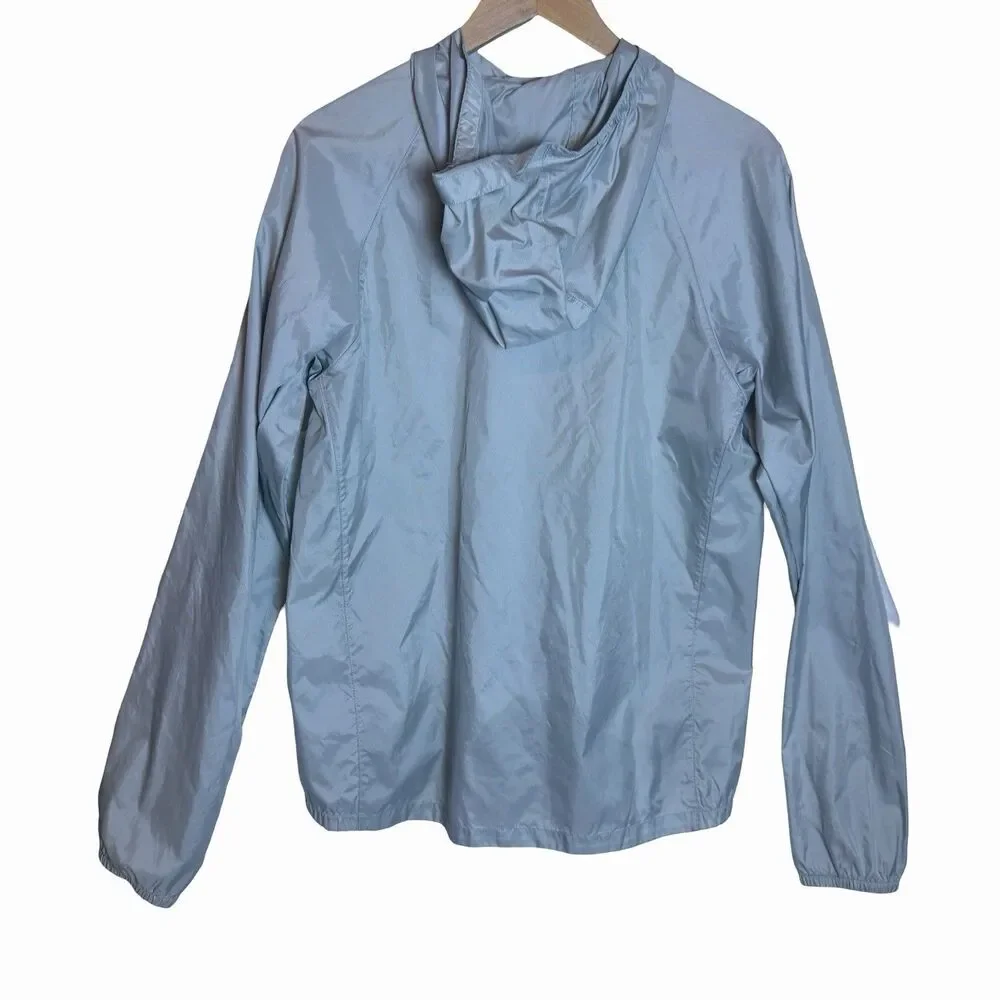 The North Face Antora Rain Jacket Men's Medium Gray Full Zip Hooded Windbreaker